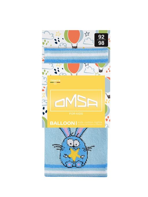 OMSA kids Collant 11P62-1 с рис. (кот и зайчик) - Blu Сhiaro  фото 2