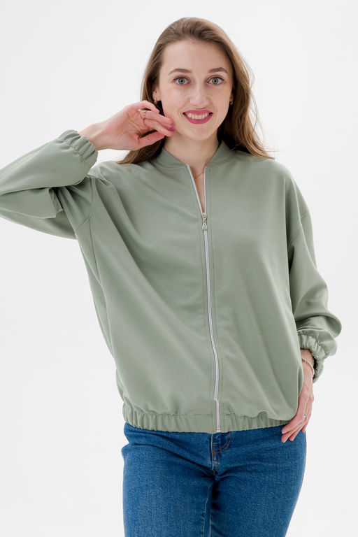 Бомбер из коттон фита полынь макси - Амадэль фото 6