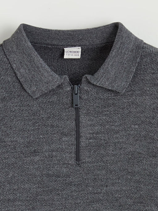 Polo Yaka Erkek ?ocuk Triko Kazak