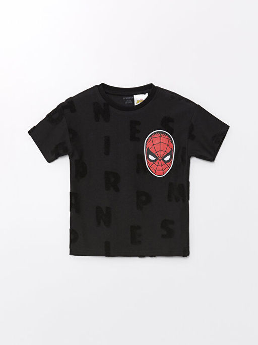 Bisiklet Yaka Spiderman Bask?l? Erkek Bebek Ti??rt ve ?ort 2li Tak?m - Waikiki фото 2