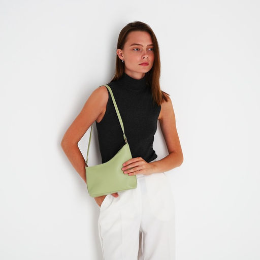 Сумка кросс-боди на молнии, цвет зелёный - Simaland фото 8