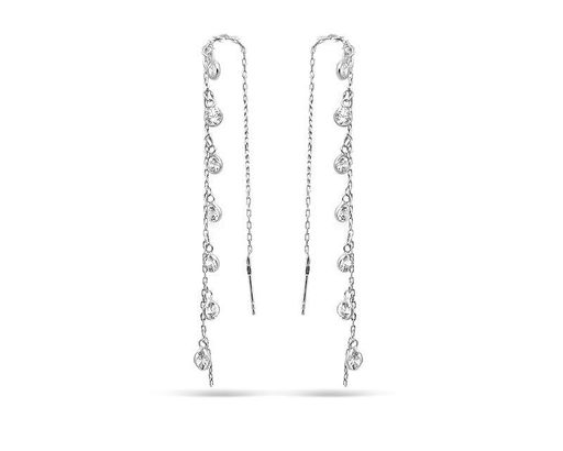 Серьги из серебра куб.циркон., ТЦС-45