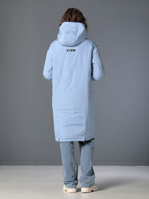 25301 Пальто дем. двустороннее т.синий/голубой - Dizzyway фото 7