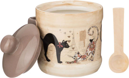 Сахарница Парижские коты 13*11*12 см. 300 мл. с ложкой 358-1732 - Арти-м фото 2