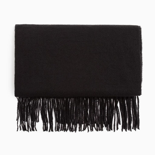 Палантин женский MINAKU однотонный цв. черный, размер 68*180 см