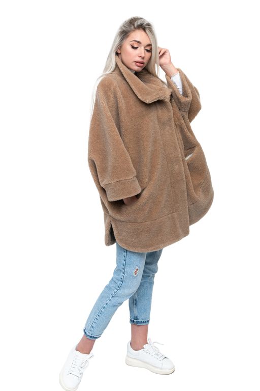 ПОНЧО WOOL CAMEL цвет Кемел (р. 40-58)