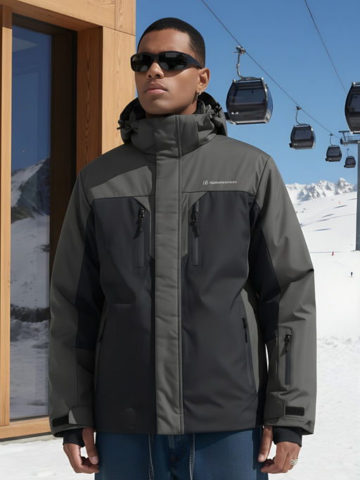 Горнолыжная куртка мужская зимняя темно-серого цвета 7612TC - Mtforce фото 11