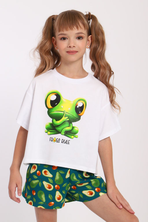 Пижама для девочки Лягушка арт. ПД-019-068