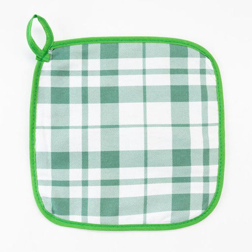 Прихватка Этель Eucalyptus (клетка) 19х19см,100% хлопок, саржа 190 гр/м2  фото 2