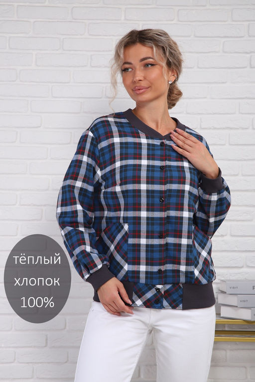 1131 Рубашка женская бомбер удлиненный