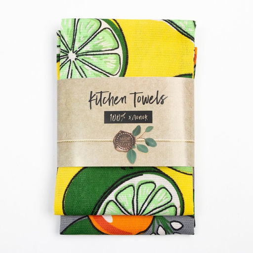 Набор кухонных полотенец Доляна Сitrus, 35х60см-2шт, 100% хлопок  фото 8