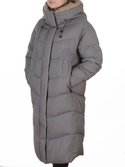 8867 GRAY Пальто зимнее женское (200 гр. холлофайбер)