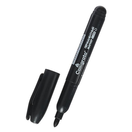 Цена за 12 шт. Маркер перманентный Calligrata, чёрный, узел 4.0 мм