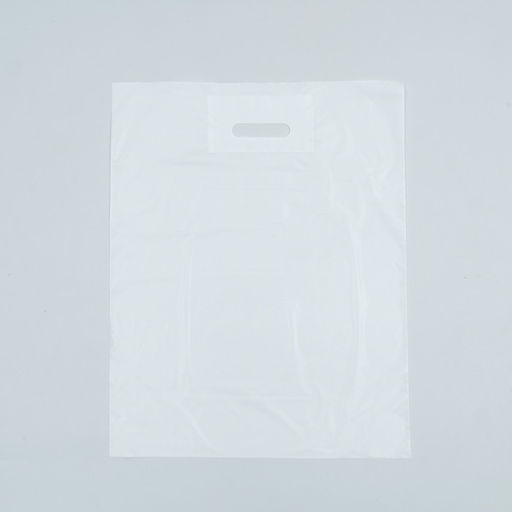 Цена за 50 шт. Пакет полиэтиленовый с вырубной ручкой, белый, 40?50 см, 30 мкм
