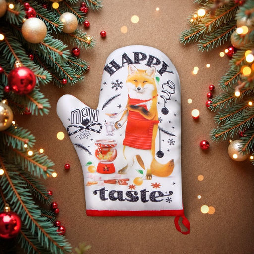 Цена за 2 шт. Варежка-прихватка Happy new taste, 20×27 см,100% п/э