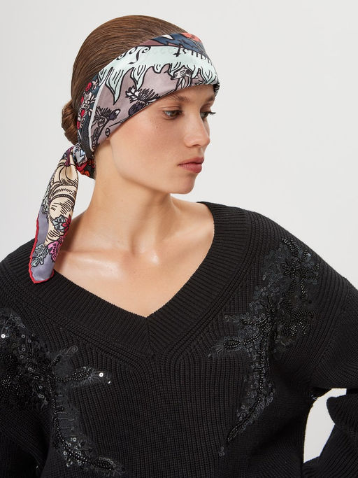 Платок жен. шелк 90х90 E03-8492-11