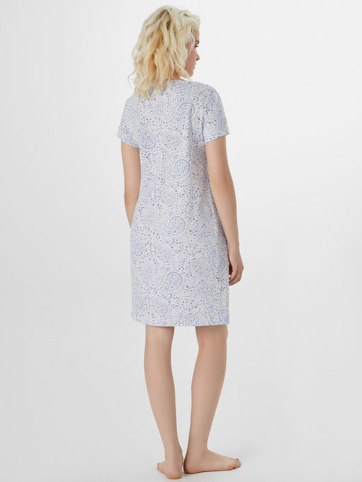 Сорочка ночная женская голубая с узором - Mark formelle фото 2