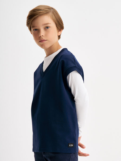 Темно-синий жилет