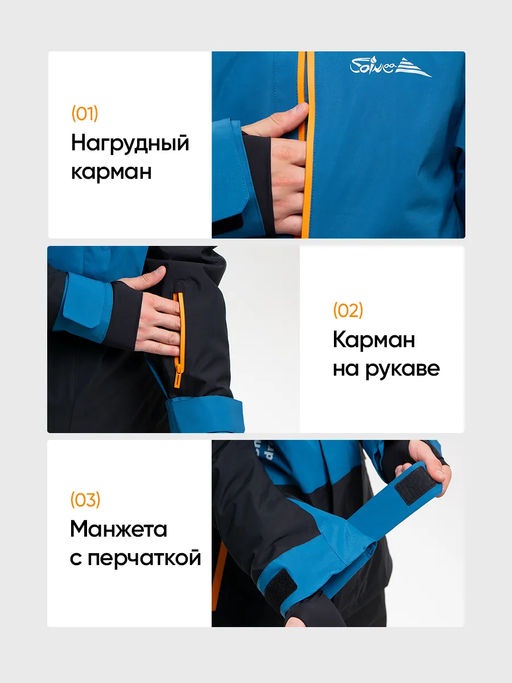 Куртка мужская "Saimaa" аквамарин