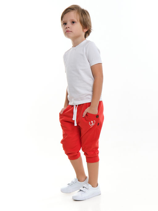 Бриджи с карманами UD 0455 коралл/белый - Mini maxi фото 7