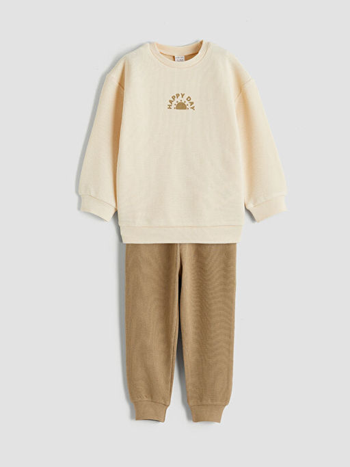 Bisiklet Yaka Erkek Bebek Sweatshirt ve E?ofman Alt?