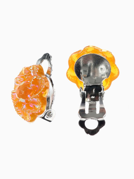 Цена за 6 шт. Серьги клипсы детские Выбражулька «Блестящие цветы», миксы