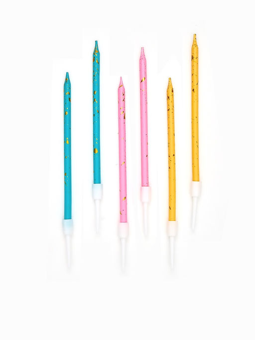 Цена за 2 шт. Набор свечей для торта «Яркие» 9,5 см