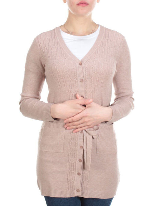 A522 Кардиган женский (65% хлопок, 15% кашемир, 20% эластан) - Фабричный китай фото 2