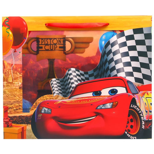 Пакет подарочный с пластиковым окном, 31 х 26 х 11 см, Тачки - Disney фото 3