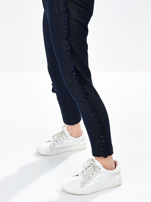 Бриджи для девочки спортивные детская одежда лосины домашние UD 6744 т.синий - Mini maxi фото 2