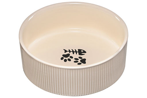 Миска для домашних питомцев 300 мл 12,5*12,5*6 см, с бамбуковой подставкой, бежевая - Elan gallery фото 7