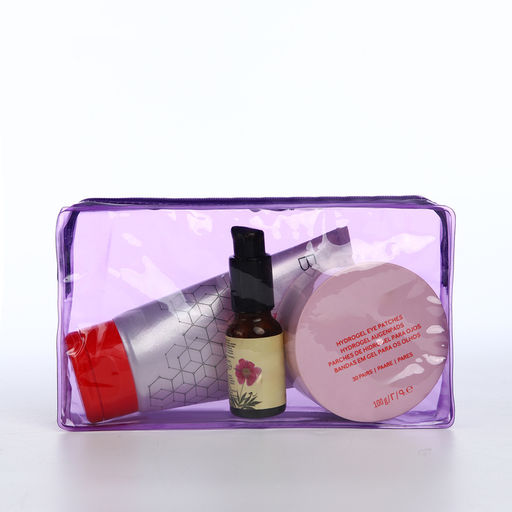 Цена за 2 шт. Косметичка на молнии для бассейна, фиолетовая/прозрачная - Simaland фото 2