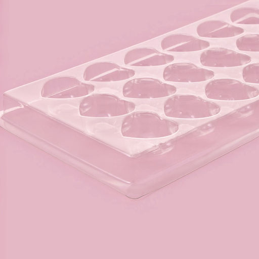 Цена за 20 шт. Форма для шоколада и конфет Сердца, 18 ячеек, 22?11 см, прозрачная - Simaland фото 3