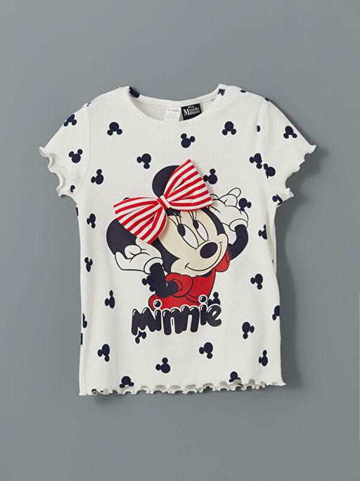 Minnie Mouse Bask?l? K?z ?ocuk Ti??rt