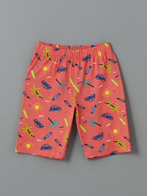 Beli Lastikli Bask?l? Erkek ?ocuk Pijama Alt