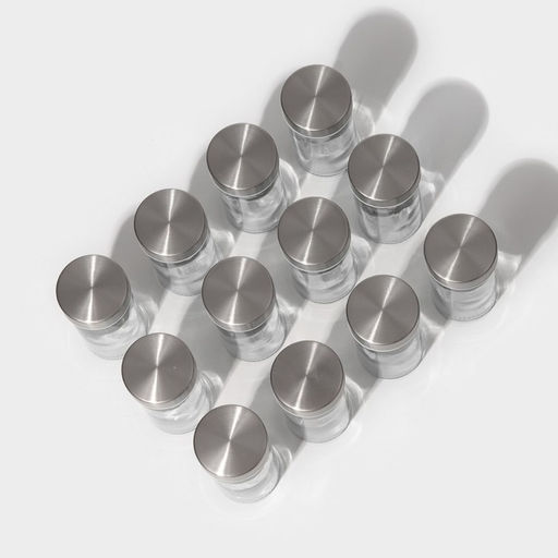 Набор баночек для специй Magistro «Модерн», на подставке, 12 шт., стекло