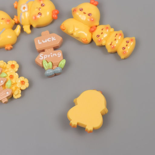 Декор для творчества пластик «Цыплята», ассорти, набор 7 шт., 2×2×1 см