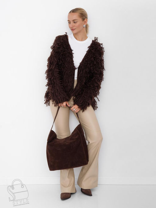 Сумка женская кожаная 990179NN coffee Natale Navetta в Новосибирске