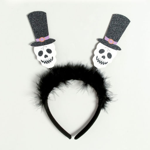 Цена за 2 шт. Ободок для волос карнавальный «Черепа»