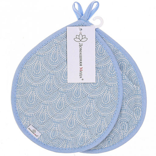 "Африканские прерии К" Кухонный комплект: прихватка 20х25см "Капелька" - 2шт, хлопок "Премиум" 191г/м2 - хлопок 100%, наполнитель - ватин 280гр/м2, "Домашняя мода" (Россия)