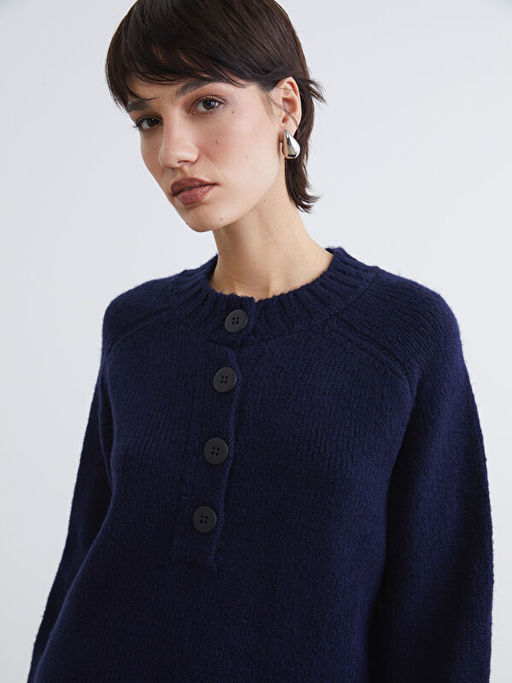 Bisiklet Yaka Kad?n Triko Kazak