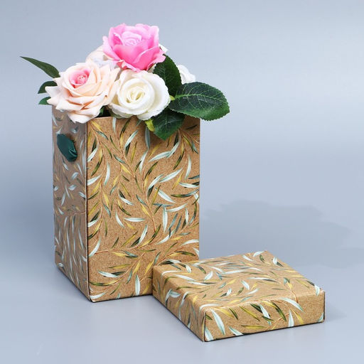 Коробка складная Веточки, 10 х 18 см
