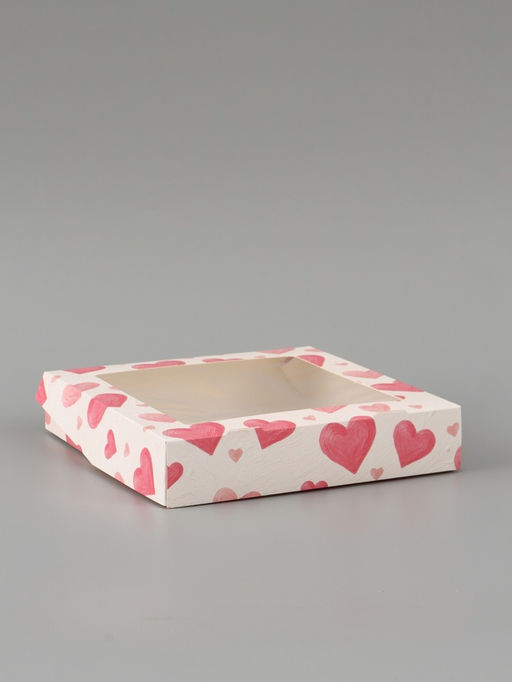 Цена за 5 шт. Коробка складная «Воздушные сердца», 20 × 20 × 4 см