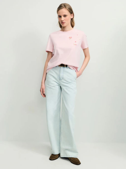 Футболка из хлопка с принтом / Zarina  фото 2