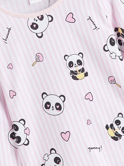 Bisiklet Yaka K?z ?ocuk Pijama ?st