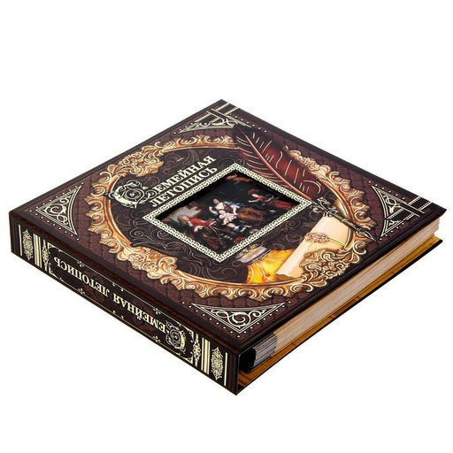 Родословная книга с рамкой под фото «Семейная летопись», 50 листов, 21.5×23.7 см.