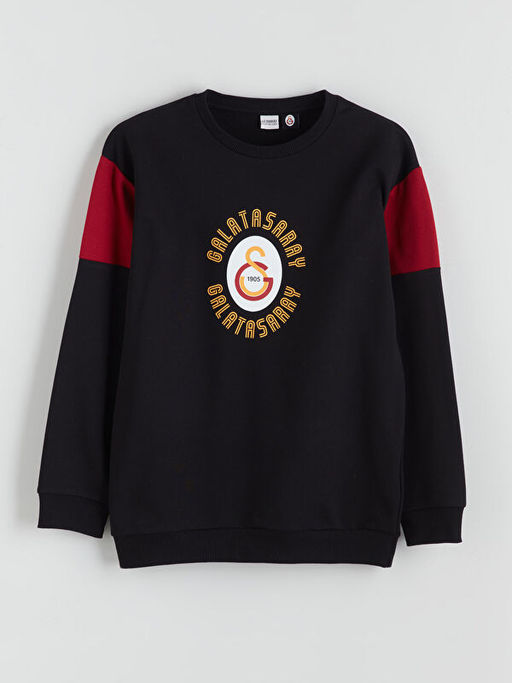 Bisiklet Yaka Galatasaray Bask?l? Erkek ?ocuk Sweatshirt