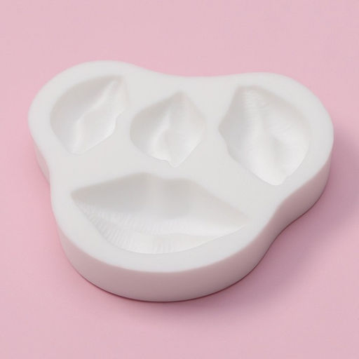 Молд для заливки шоколада Доляна Губы, 8.5?8?1.5 см, силикон, белый  фото 8