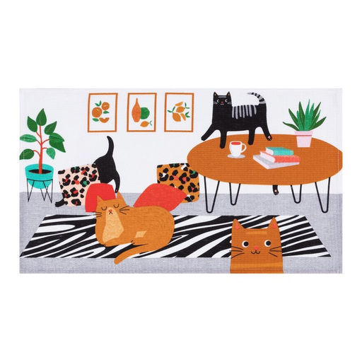 Кухонные полотенца кухонных «Доляна» Cats 35×60 см, 7 шт., хлопок 100%