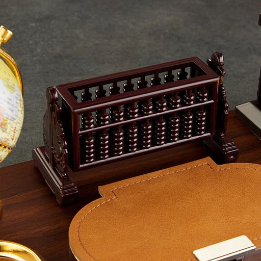 Набор настольный, органайзер 6 в 1, с визитницей и часами, вишня